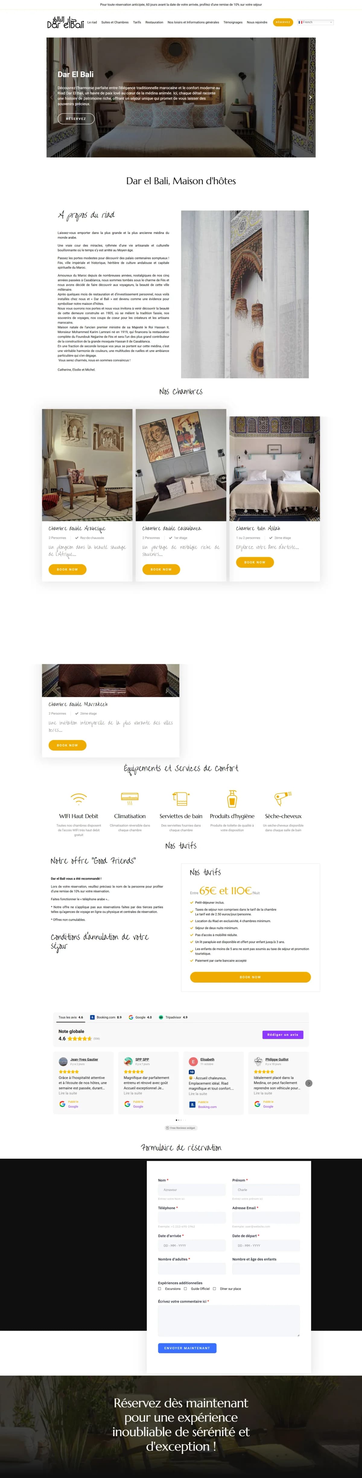 Site web Dar El Bali Fes