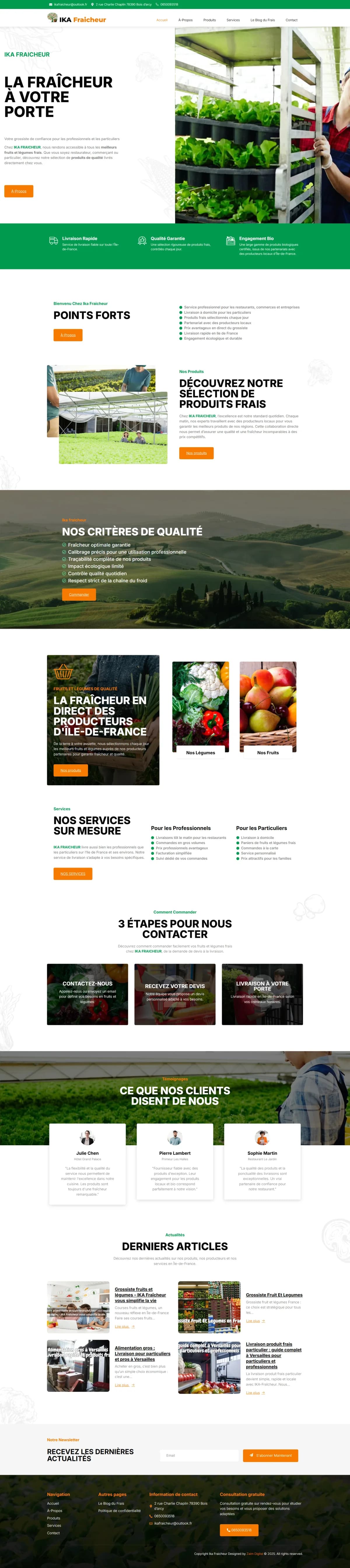 Site web IKA Fraicheur