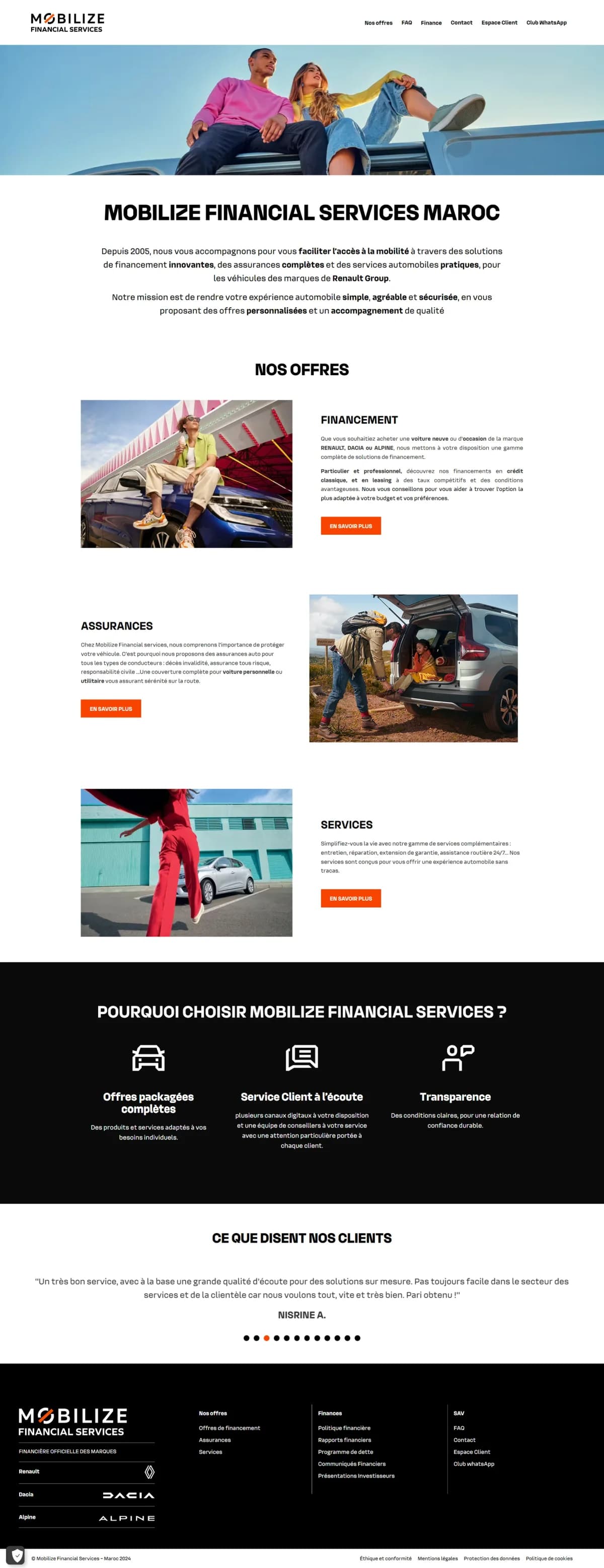 Site web Mobilize FS Maroc