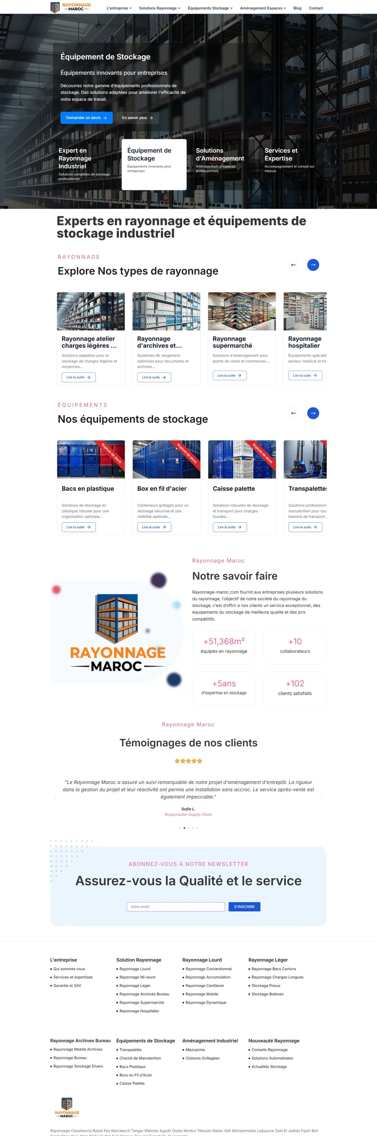 Site web Rayonnage Maroc