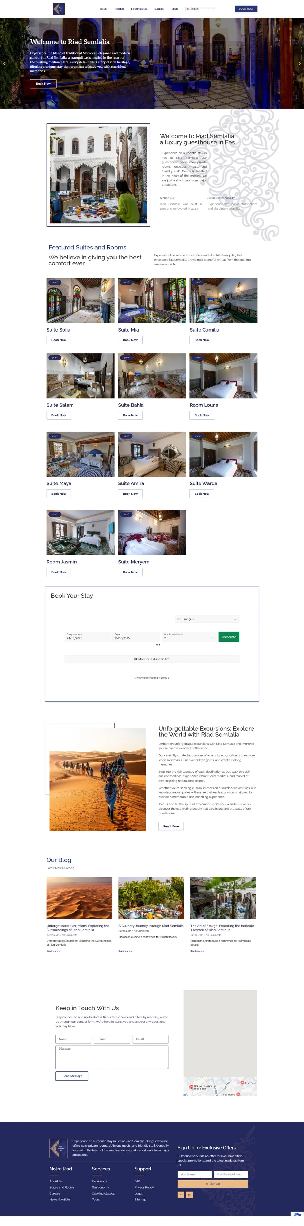 Site web Riad Semlalia