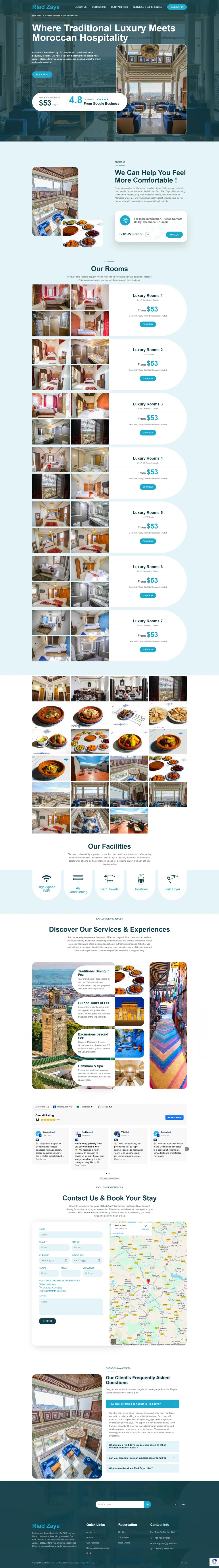 Site web Riad Zaya Fes