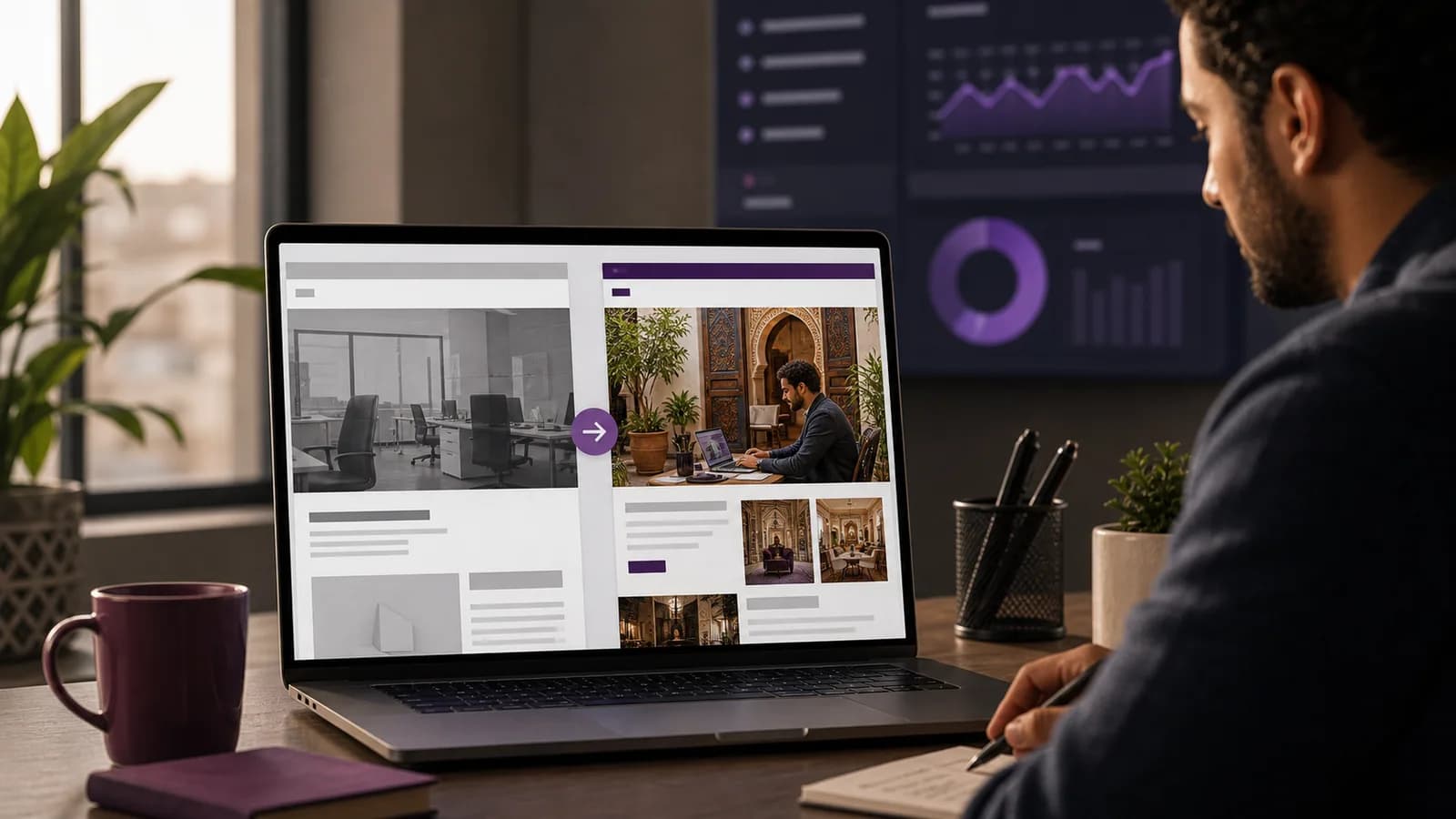 Site web enrichi par des photos professionnelles
