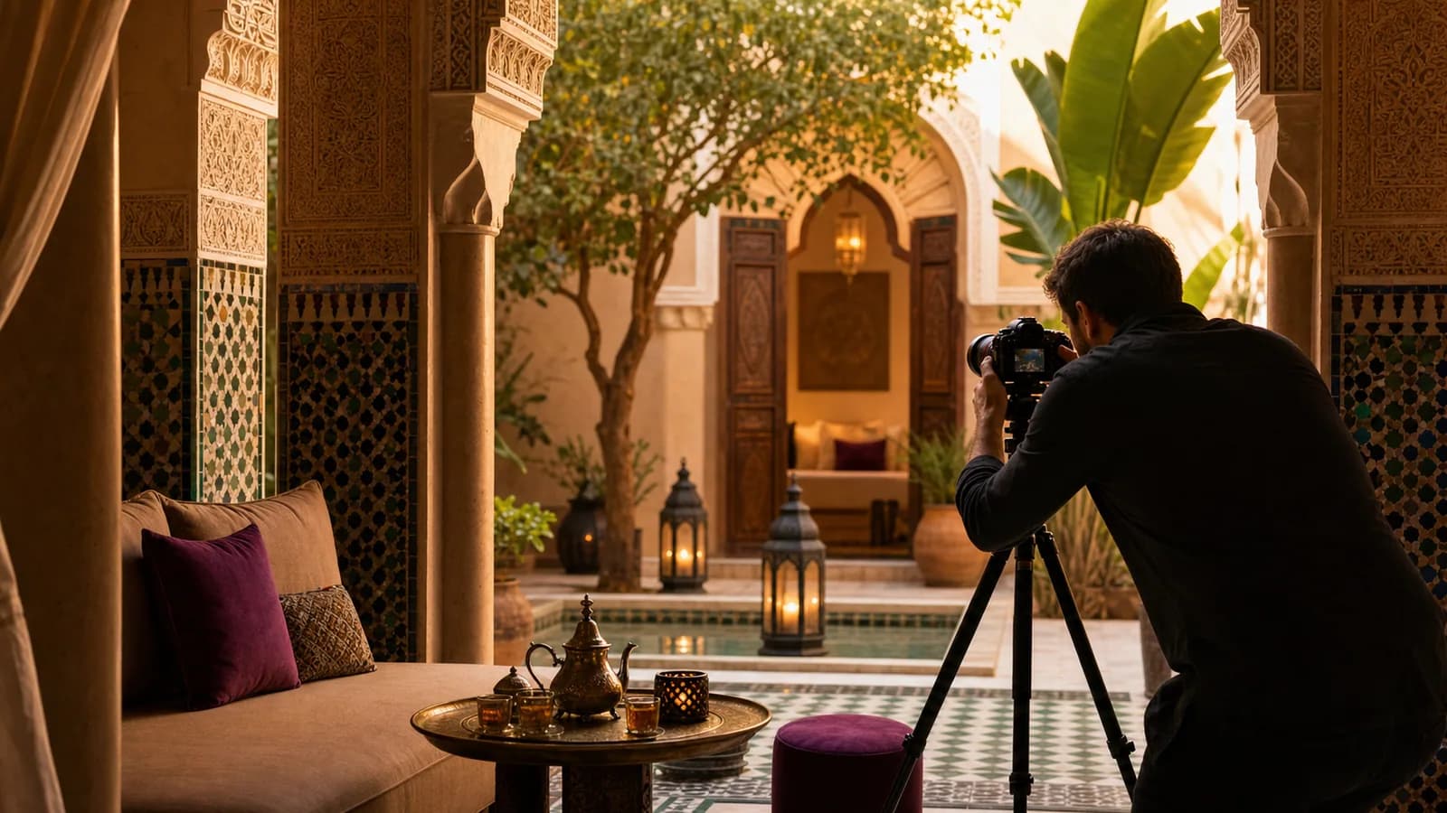 Shooting photo professionnel dans un riad a Fes