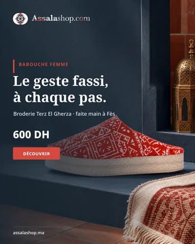 Post Instagram Assalashop pour une babouche artisanale