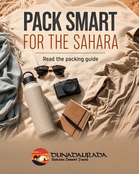 Publication Duna Daurada : Préparer son sac pour le Sahara